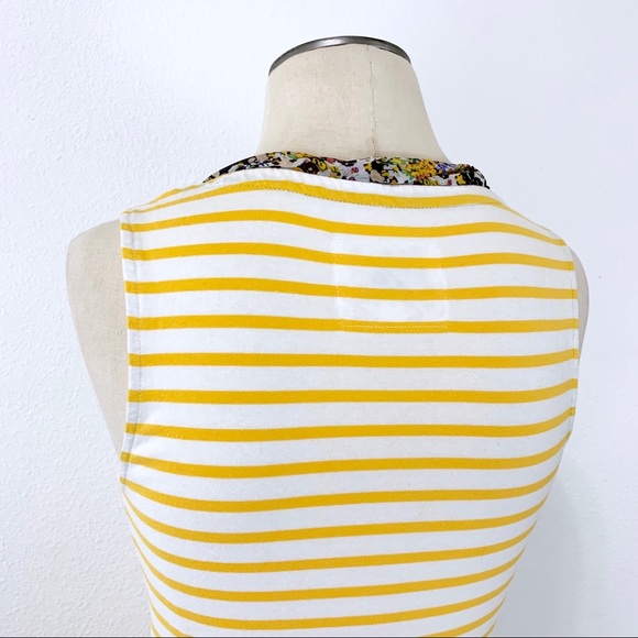 Anthropologie- Postmark Yellow Stripe Mix Top XS - Picture 5 of 7